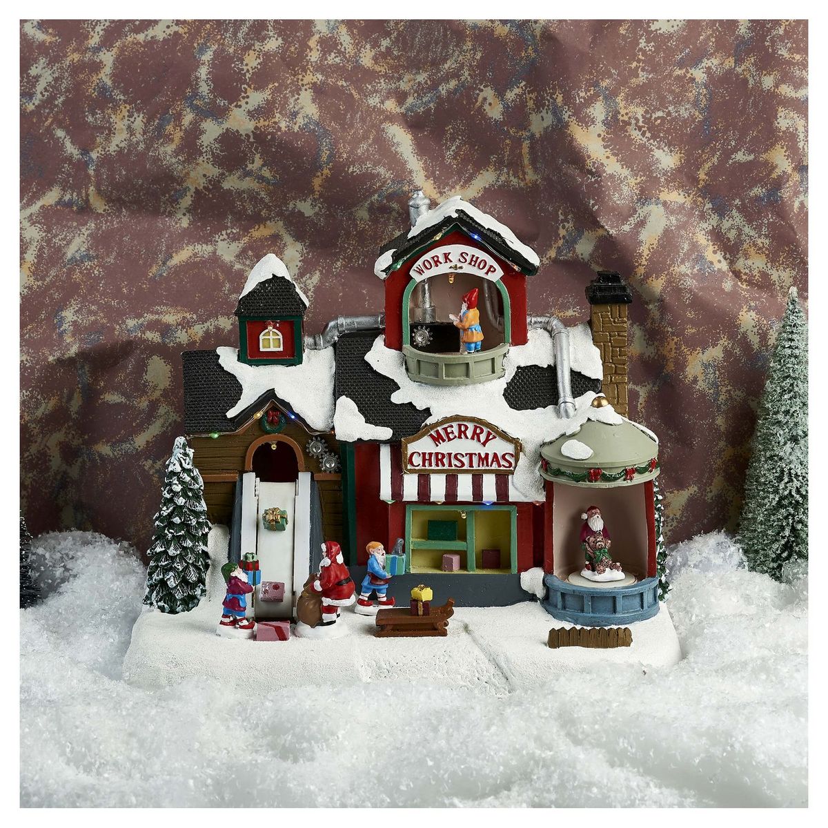 ACTUEL La fabrique du Père Noël mobile h29,5cm