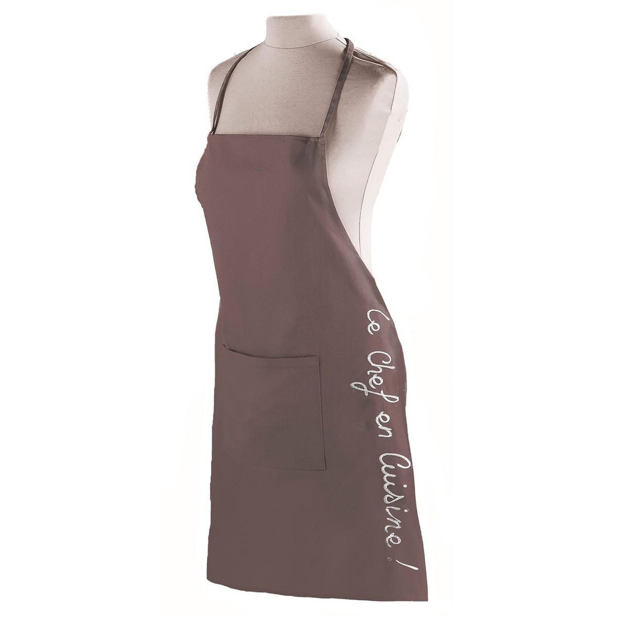 Voir la diapositive 1 : Douceur d'Intérieur Tablier de Cuisine  Cuistot  84cm Taupe