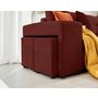 Voir la diapositive 4 : BEST MOBILIER California - canapé d'angle réversible 4 places - convertible avec coffre, étagère et poufs - en velours texturé