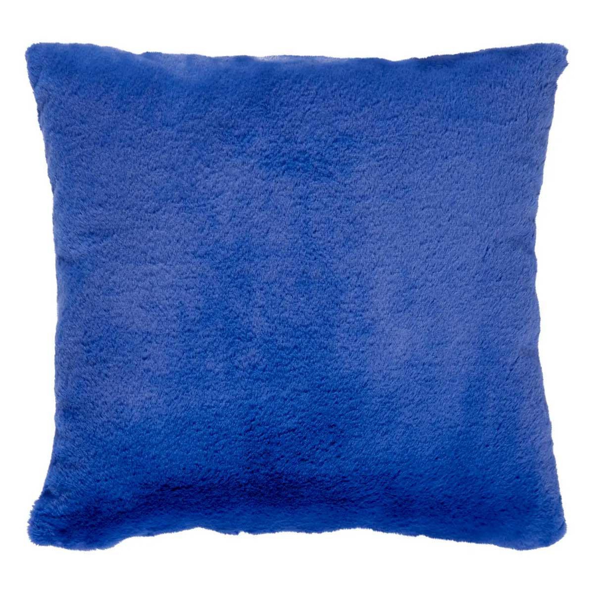 ATMOSPHERA Coussin déco imitation fourrure  disso  45x45cm bleu indigo