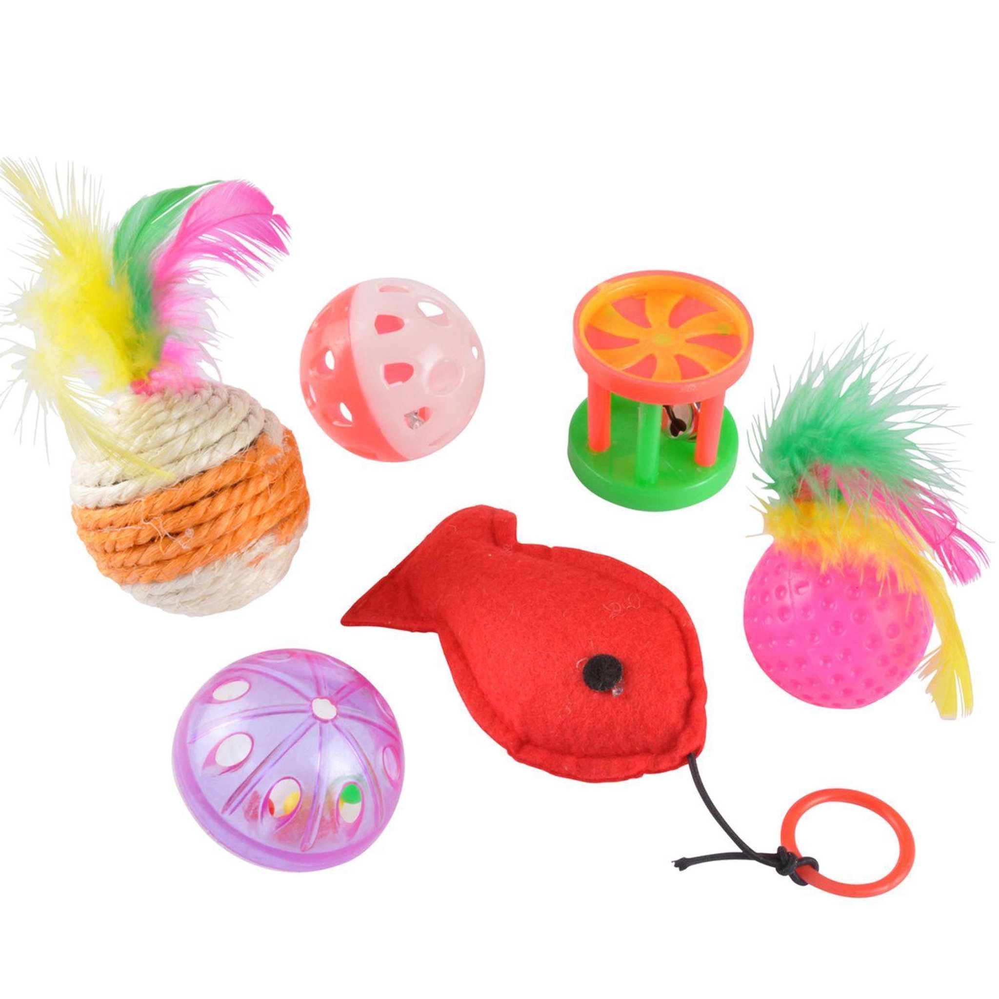 Voir la diapositive 1 : LOVE STORY Ensemble de 6 jouets pour chat