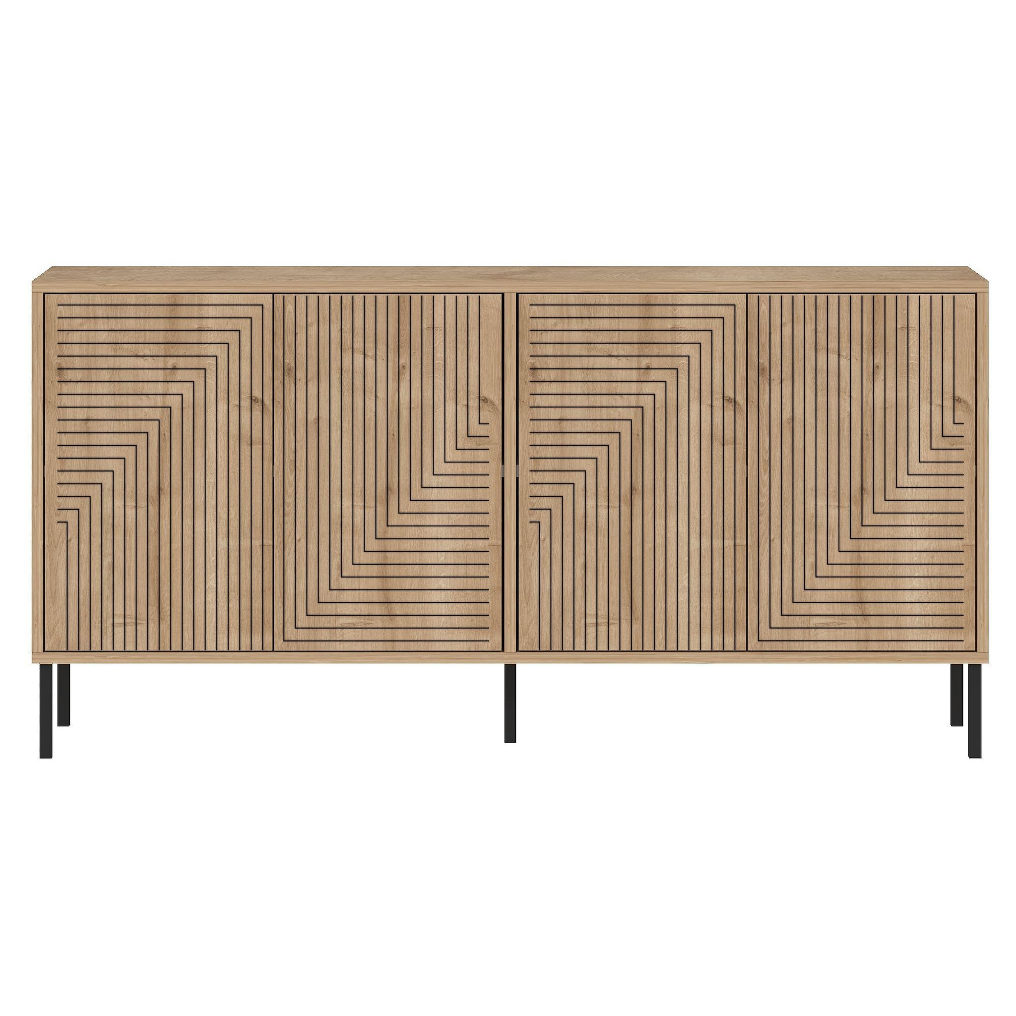 Voir la diapositive 1 : Habitat et Jardin Buffet en bois  evolet  - 150 x 36 x 75 cm - beige