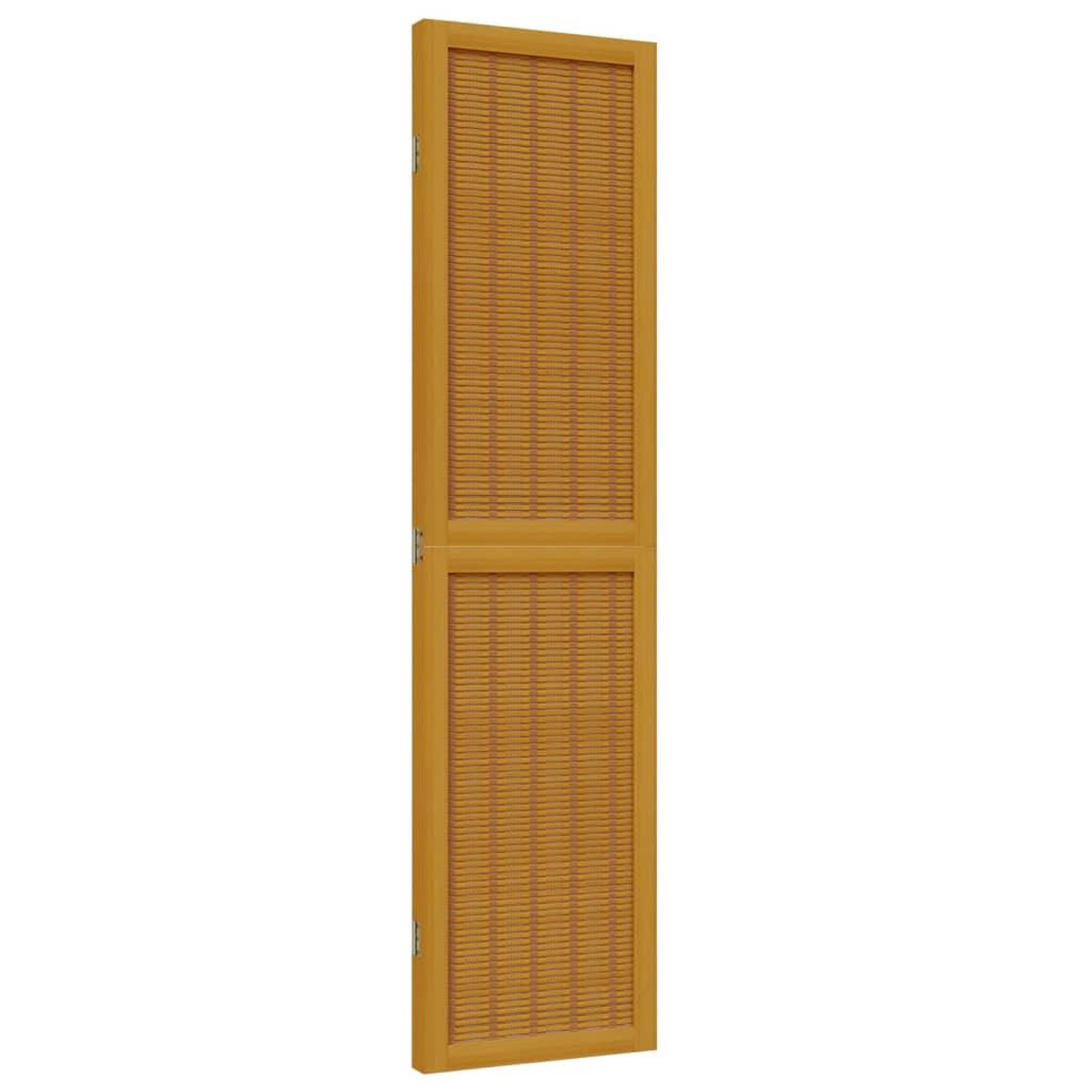 Voir la diapositive 5 : VIDAXL Cloison de separation 3 panneaux marron bois paulownia massif