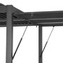Voir la diapositive 5 : SWEEEK Pergola bioclimatique aluminium et acier 4x3m + auvent 3m anthracite Palace