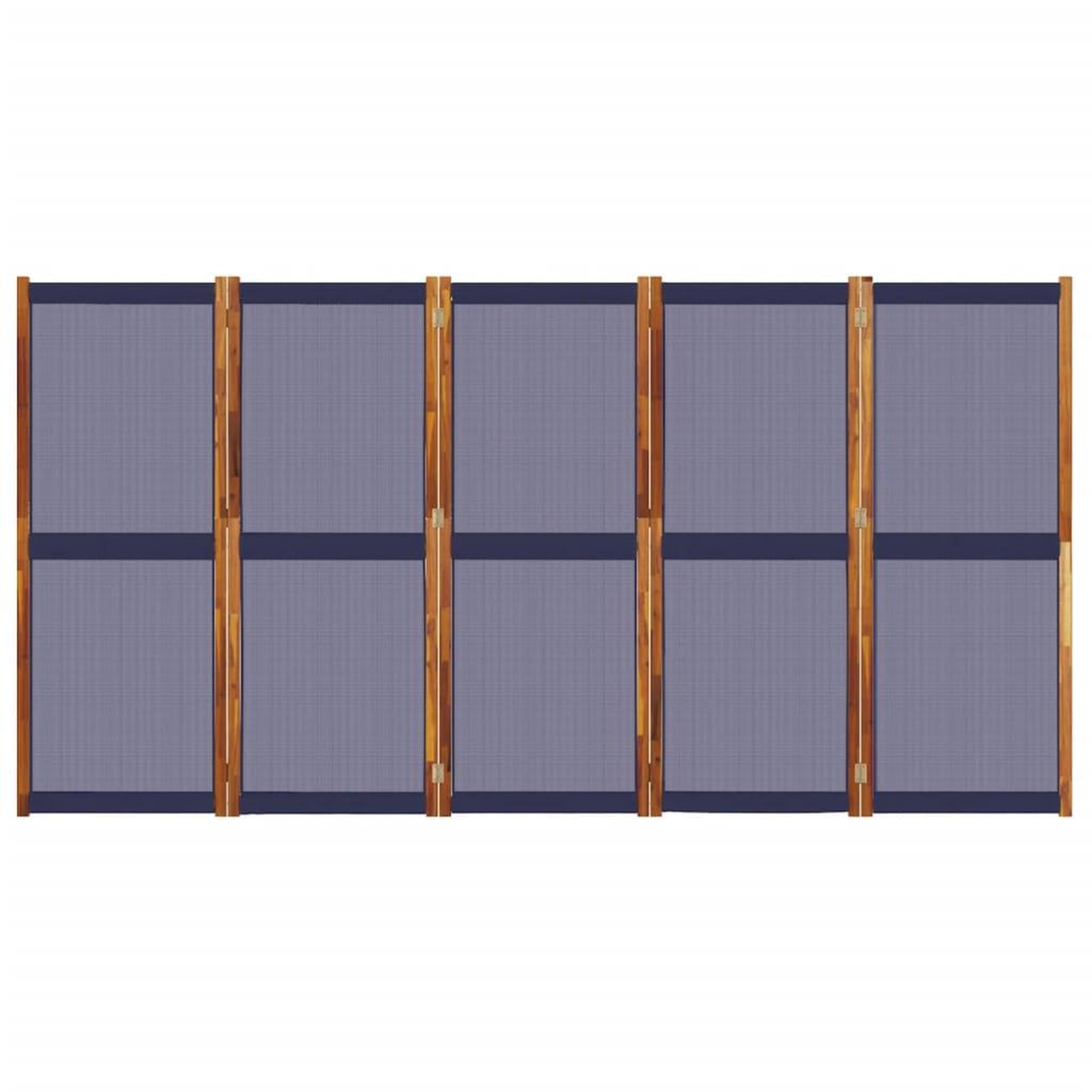 Voir la diapositive 4 : VIDAXL Cloison de separation 5 panneaux bleu fonce 350x180 cm