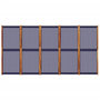 Voir la diapositive 4 : VIDAXL Cloison de separation 5 panneaux bleu fonce 350x180 cm