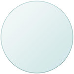 VIDAXL Dessus de table ronde en verre trempe 500 mm