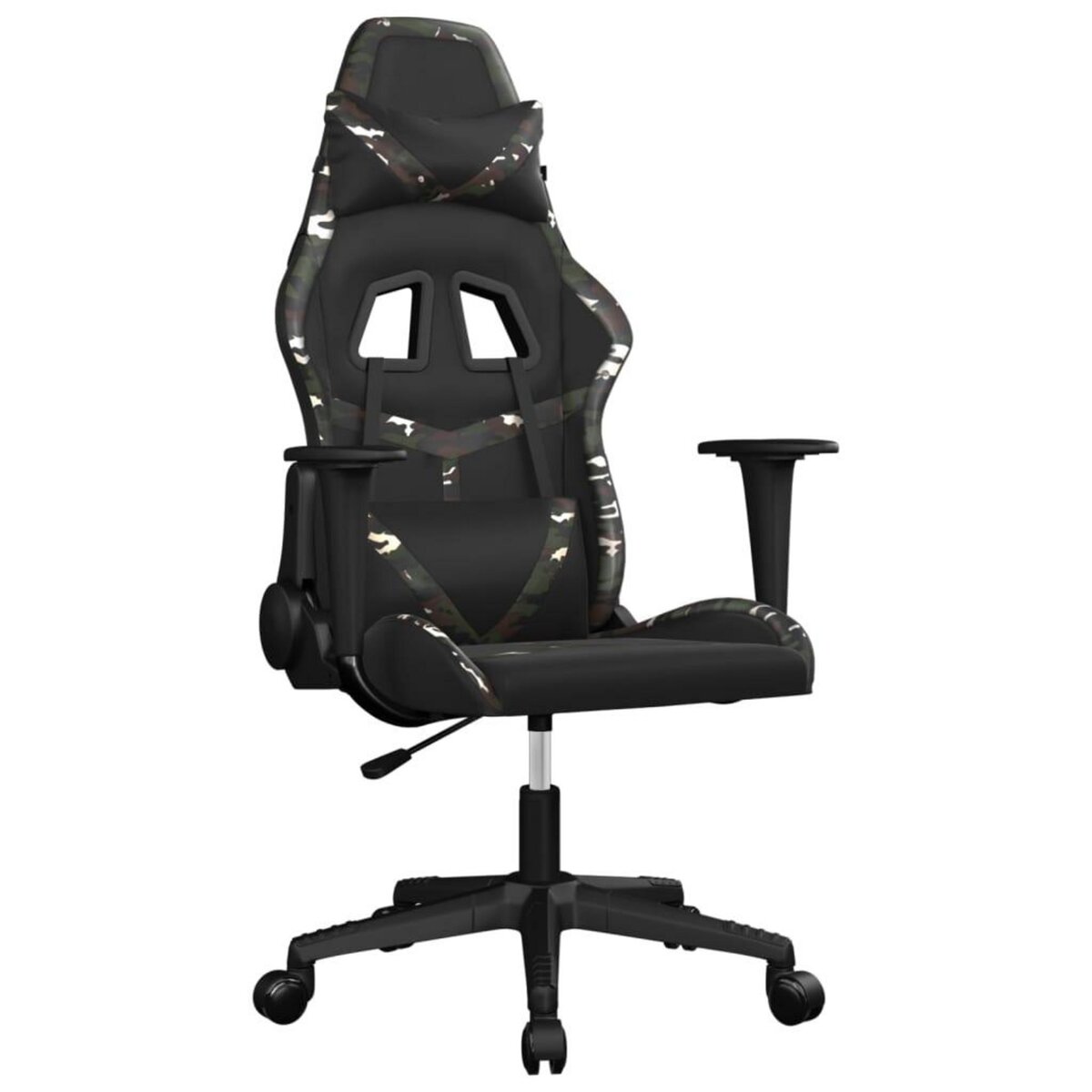 VIDAXL Chaise de jeu de massage Noir et camouflage Similicuir
