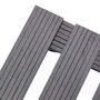 Voir la diapositive 4 : VIDAXL Chariots a plantes 4 pcs Gris 30x30x7,5 cm WPC