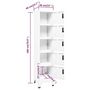 Voir la diapositive 6 : VIDAXL Armoire a casiers Blanc 38x40x180 cm Acier