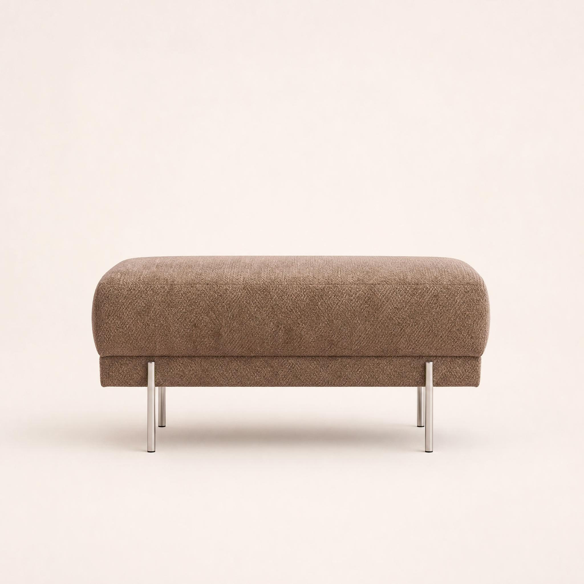 Voir la diapositive 4 : BEST MOBILIER Gabin - pouf en velours texturé