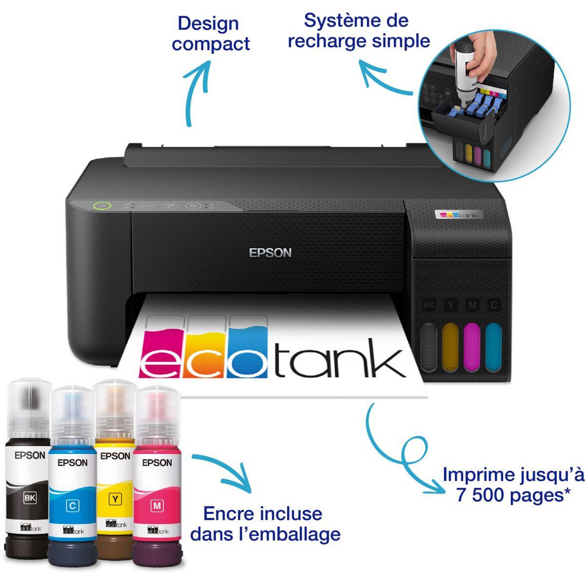 Voir la diapositive 3 : Epson Imprimante jet d'encre ecotank et-1810