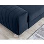 Voir la diapositive 3 : BEST MOBILIER Talisay - canapé d'angle droit - 5 places - convertible avec coffre - en velours