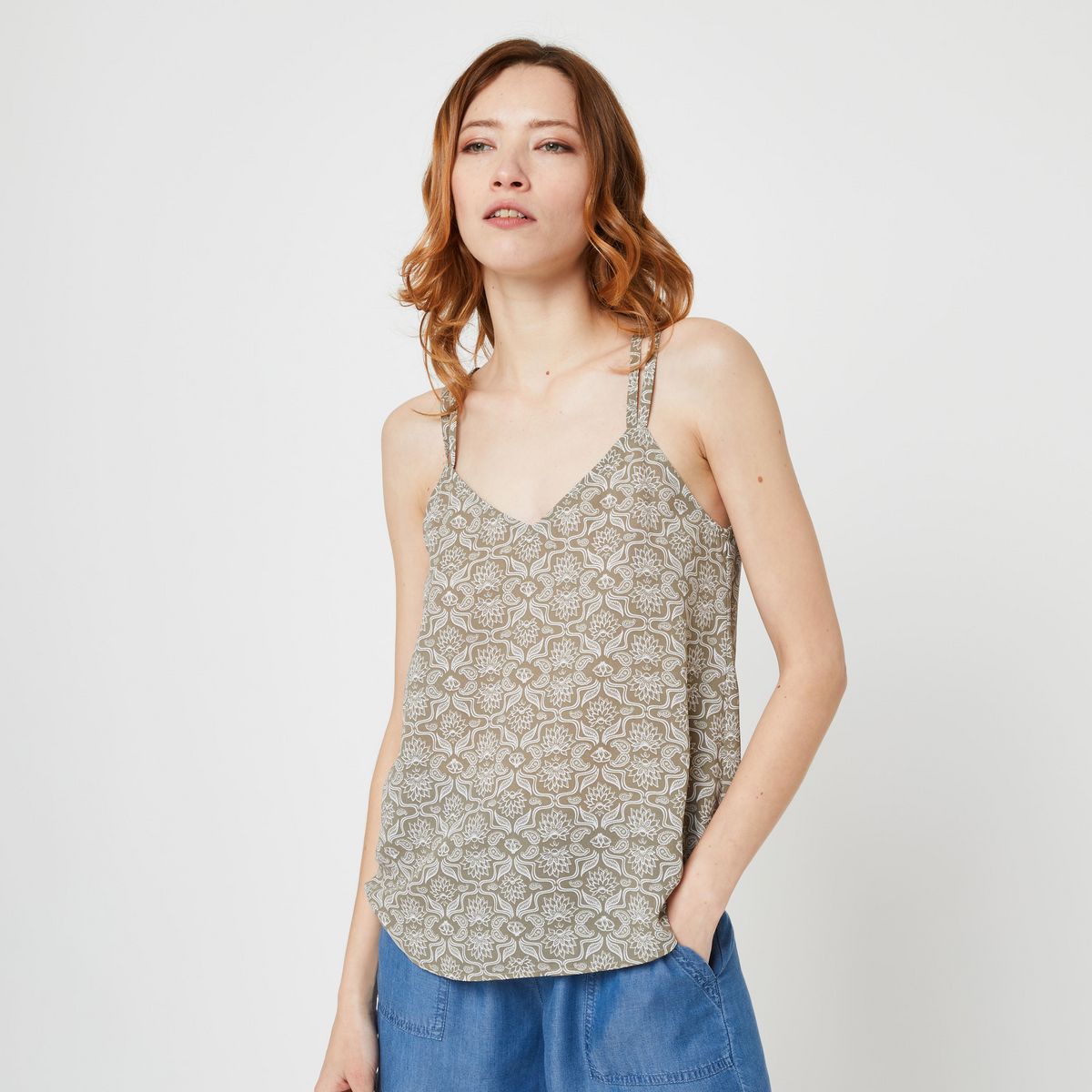 INEXTENSO Chemise verte femme