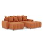 Voir la diapositive 2 : LISA DESIGN Adelaide - canapé d'angle réversible 4 places avec pouf d'appoint en tissu texturé