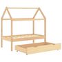 Voir la diapositive 5 : VIDAXL Cadre de lit d'enfant avec tiroir Bois de pin massif 70x140 cm