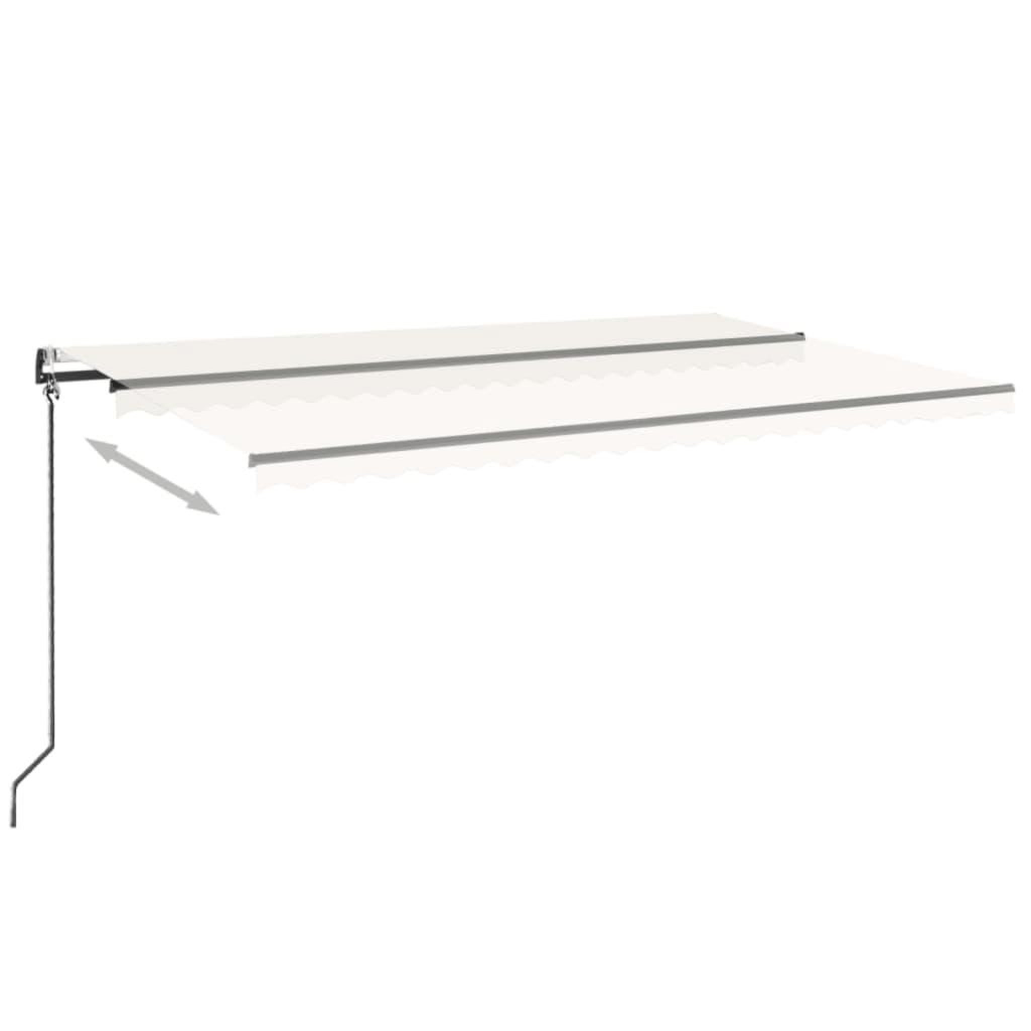 Voir la diapositive 3 : VIDAXL Auvent retractable automatique 500x350 cm Creme