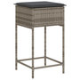 Voir la diapositive 4 : VIDAXL Tabourets de bar jardin coussins lot de 2 gris resine tressee
