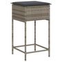 Voir la diapositive 4 : VIDAXL Tabourets de bar jardin coussins lot de 2 gris resine tressee