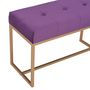 Voir la diapositive 4 : VIDAXL Banc 80 cm Violet Velours