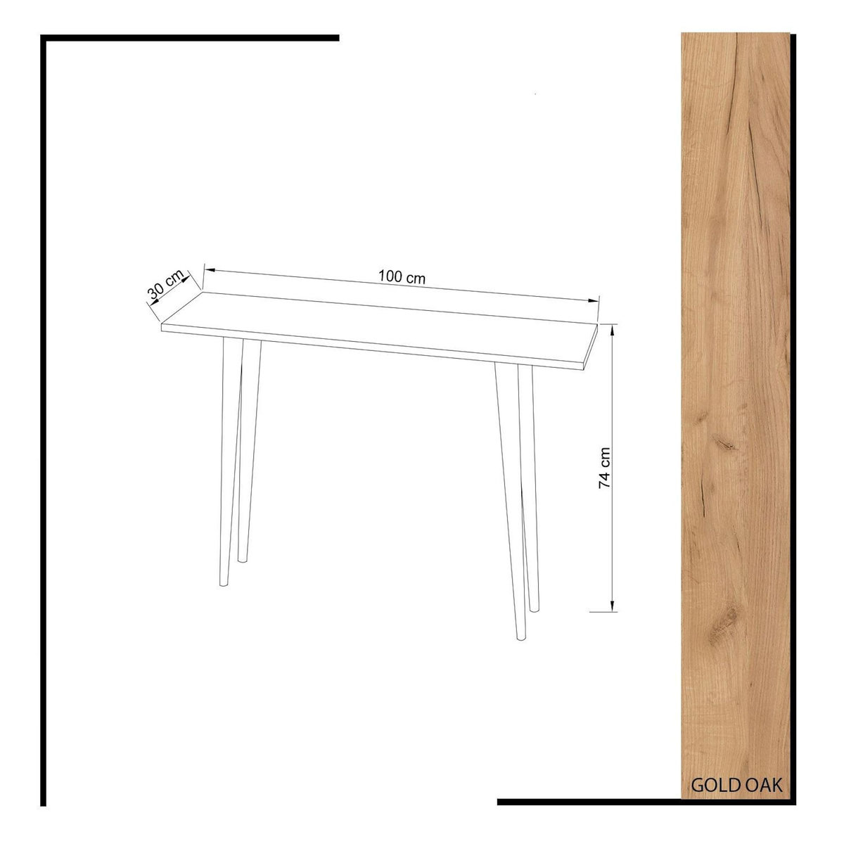 Habitat et Jardin Console en bois  Desidero  - 100 x 30 x 74 cm - Marron