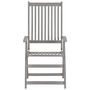 Voir la diapositive 4 : VIDAXL Chaises inclinables de jardin lot de 3 et coussins Bois acacia