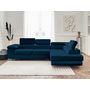Voir la diapositive 6 : BEST MOBILIER Pablo - canapé d'angle droit - 5 places - convertible avec coffre et têtières réglables - en velours