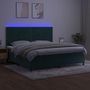 Voir la diapositive 4 : VIDAXL Sommier a lattes de lit matelas et LED Vert fonce 200x200 cm