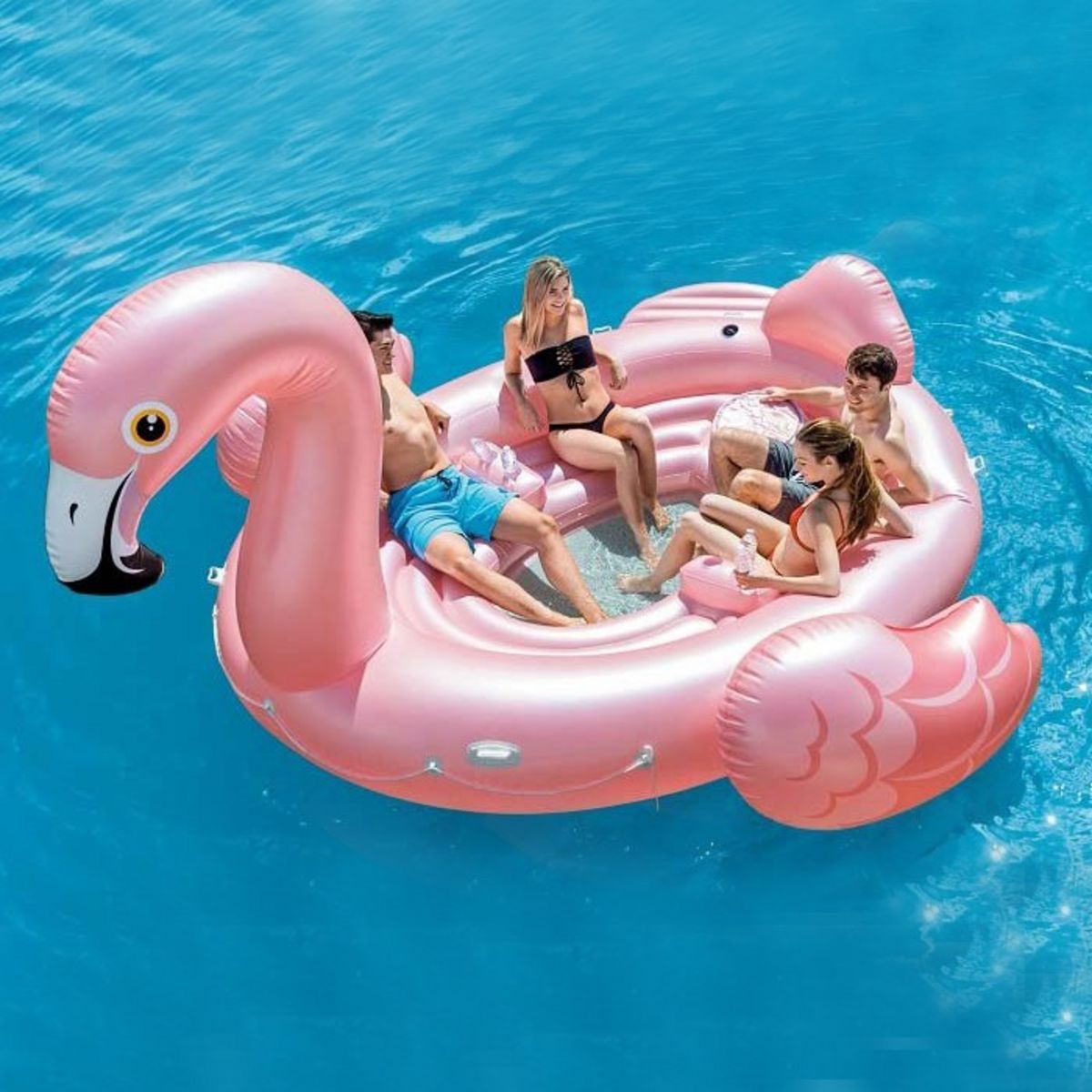 Intex Bouée gonflable géante baignade - forme flamant rose