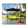Voir la diapositive 2 : Habitat et Jardin Parasol jardin déporté  Soleil  - Carré - 2.5 x 2.5 m - Noir + Housse de protection