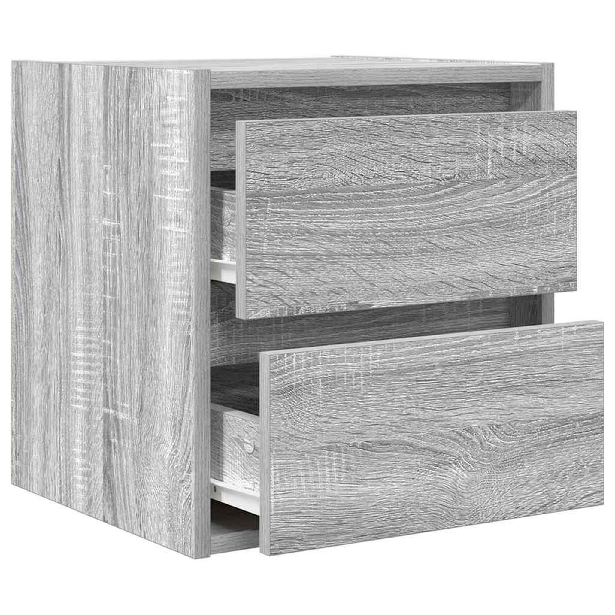Voir la diapositive 5 : VIDAXL Table de chevet murale sonoma gris 38x34x40 cm