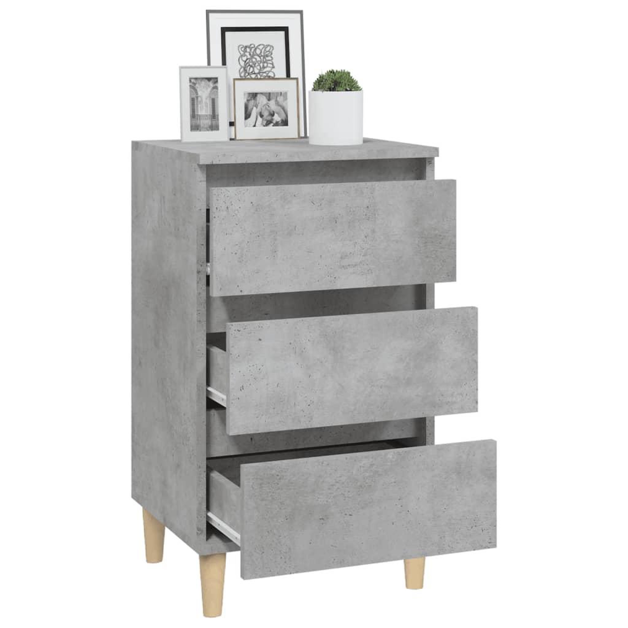 Voir la diapositive 5 : VIDAXL Table de chevet gris beton 40x35x70 cm bois d'ingenierie