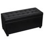 Voir la diapositive 2 : VIDAXL Pouf de rangement Cuir synthetique Noir