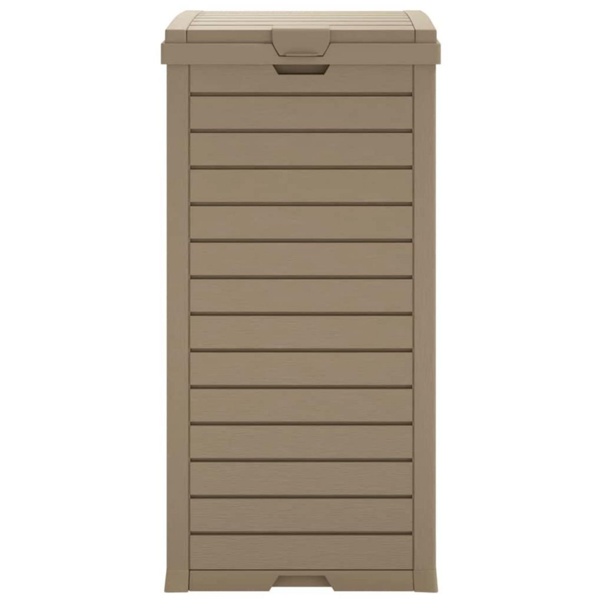 VIDAXL Poubelle d'exterieur marron clair 41x41x86 cm polypropylene