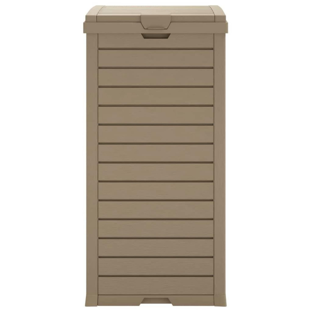 VIDAXL Poubelle d'exterieur marron clair 41x41x86 cm polypropylene