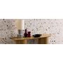 Voir la diapositive 4 : SWEEEK Console ovale scandinave effet bois rainuré. pieds ronds. couleur naturelle. L 120 x P 35 x H 75cm