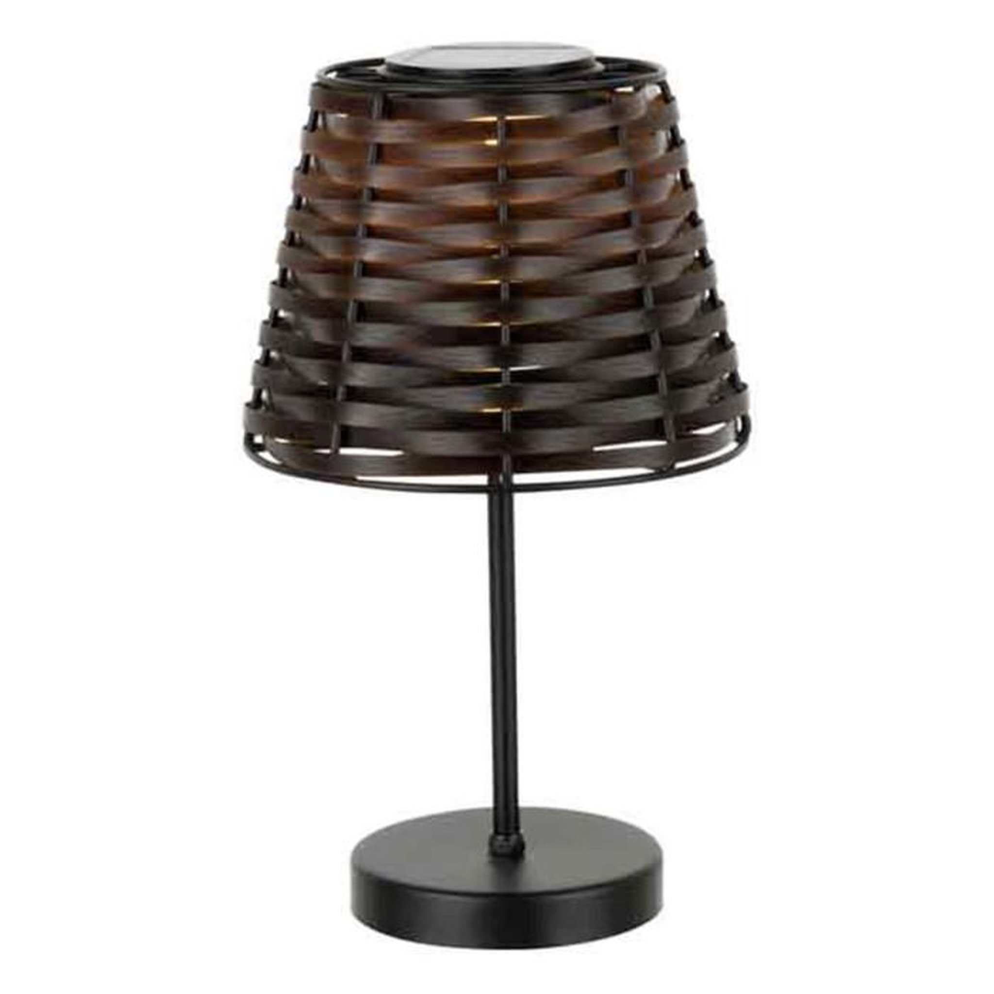 Voir la diapositive 2 : Paris Prix Lampe à Poser Led  Énergie Solaire  32cm Marron