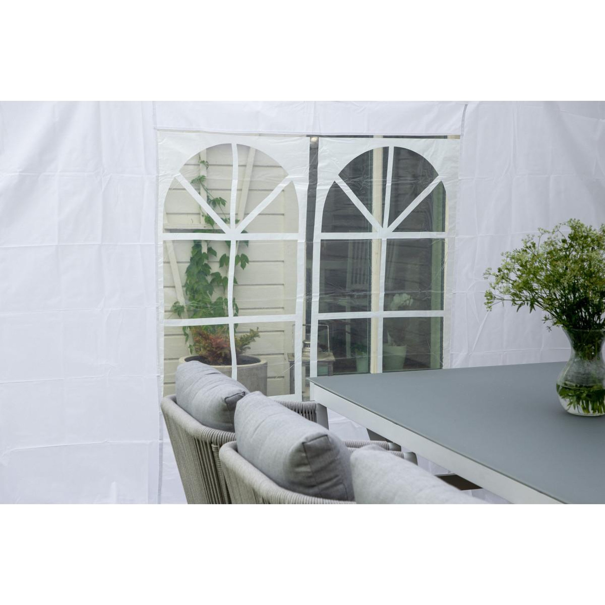 Voir la diapositive 4 : Paris Prix Pavillon en Tissu  Gazebo  295cm Blanc