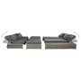 Voir la diapositive 4 : VIDAXL Salon de jardin 5 pcs avec coussins Resine tressee Gris