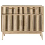 The Home Deco Factory Buffet 2 tiroirs et 2 portes Saulk en bois - Marron