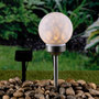 Voir la diapositive 1 : HI HI Lampe boule solaire rotative a LED de jardin 15 cm