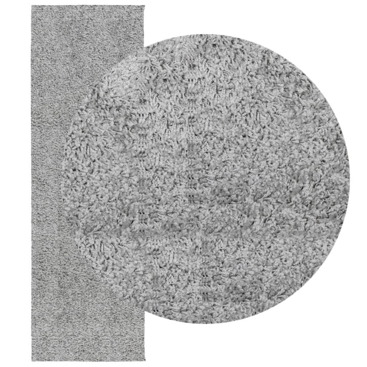 VIDAXL Tapis shaggy PAMPLONA poils longs moderne gris 80x250 cm