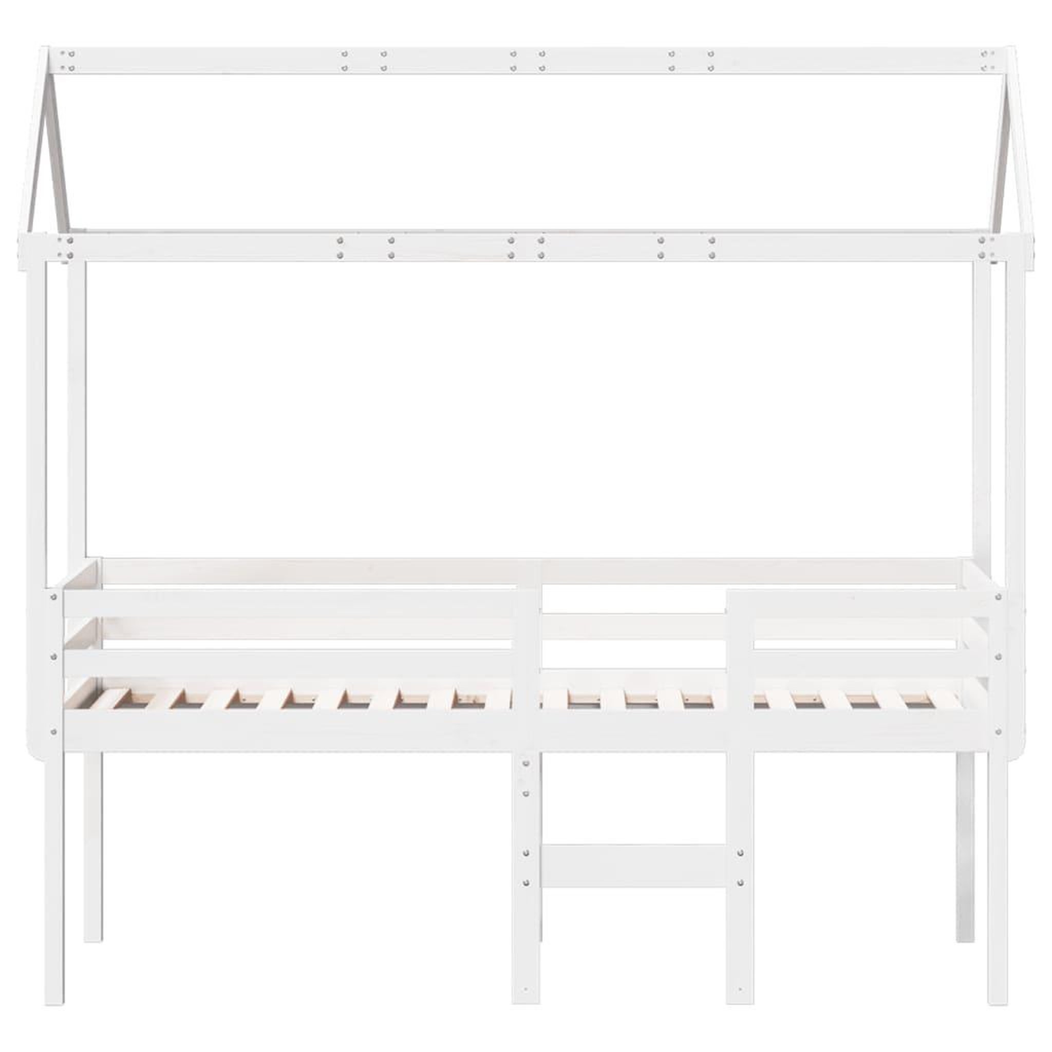 Voir la diapositive 4 : VIDAXL Lit haut sans matelas blanc 90x200 cm bois de pin massif