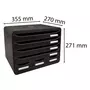 EXACOMPTA Exacompta Set de tiroirs de bureau Store-Box 7 tiroirs Noir brillant