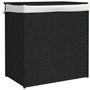 Voir la diapositive 2 : VIDAXL Panier a linge avec 2 sections noir 53x35x57 cm resine tressee