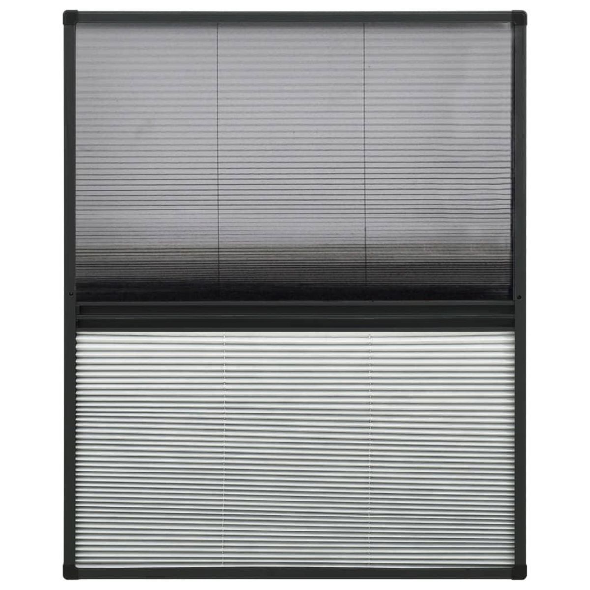 VIDAXL Moustiquaire plissee pour fenetre Aluminium 80x100 cm et auvent