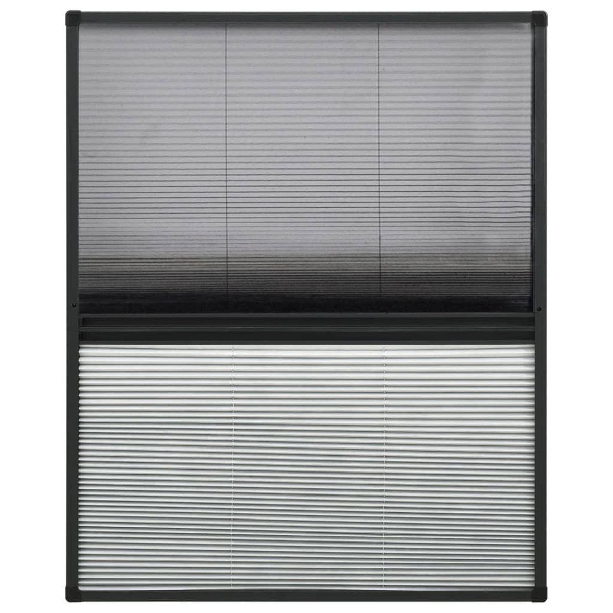 VIDAXL Moustiquaire plissee pour fenetre Aluminium 80x100 cm et auvent