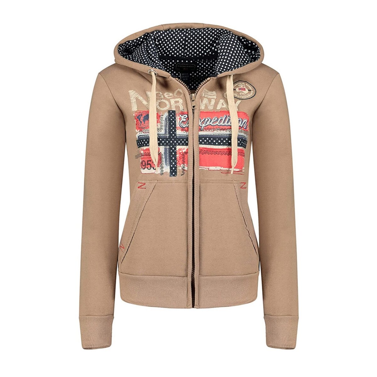 GEOGRAPHICAL NORWAY Sweat Marron à zip Femme Geographical Norway Farlotte