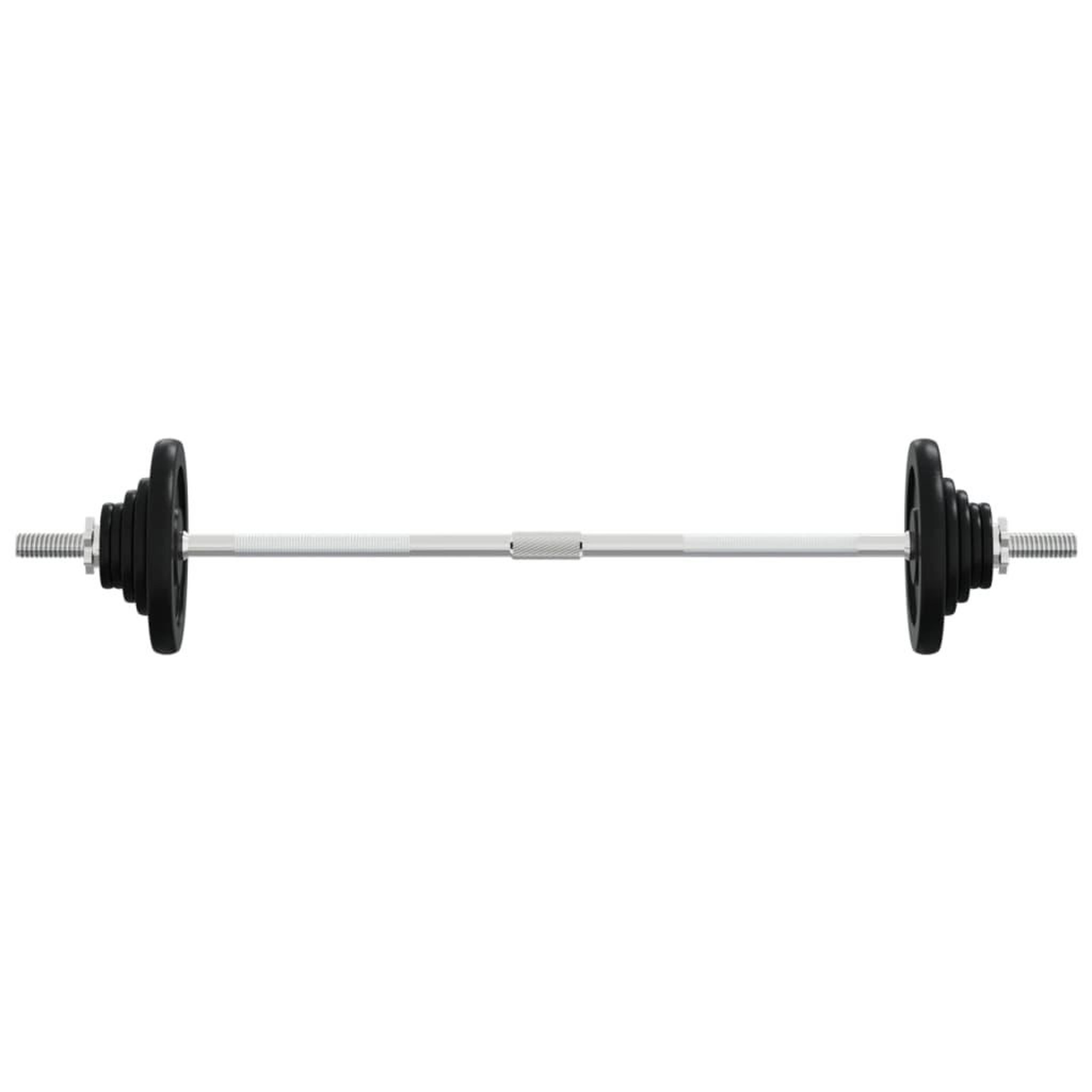 Voir la diapositive 3 : VIDAXL Barre d'halteres avec plaques 90 kg fonte
