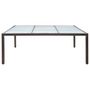 Voir la diapositive 2 : VIDAXL Table a manger de jardin Marron 200x200x74 cm Resine tressee